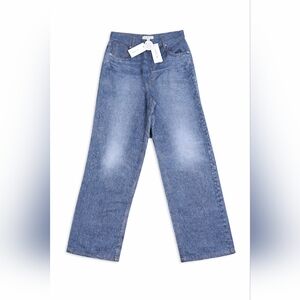 NWT Jason Wu 100% Straight-Leg Lyocell Jeans Size 4 | Faded Raw Denim